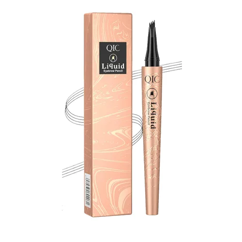 Pluma microblading de cejas negra impermeable – Pluma de cejas de cuatro puntos para cejas de aspecto natural, de larga duración y a prueba de