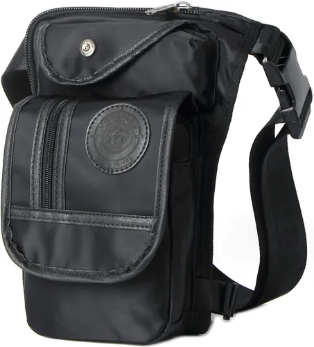 Miniatura 2 de Anjoy Bolsa táctica de lona para la pierna al aire libre para hombres y mujeres moto ciclismo multi-bolsillo cintura Fanny bolsa de viaje senderismo