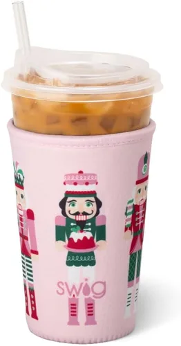 Miniatura 43 de Swig Life Coolie de Taza Helada Mediana, Funda Aislante de Taza de Café Helado de Halloween de 22oz con Asa, Coolie Aislado de Neopreno Mantiene