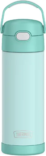 Miniatura 40 de THERMOS FUNTAINER Botella de acero inoxidable con aislamiento al vacío de 16 onzas con tapa ancha de canalón, Rosa Neón