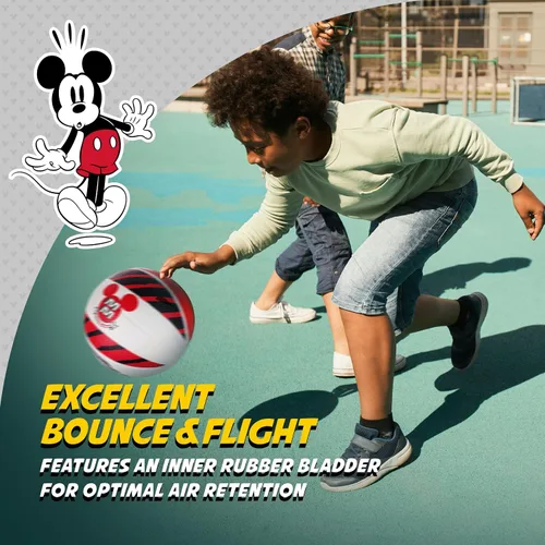 Miniatura 4 de Disney Mickey Mouse Baloncesto tamaño 6, juego para interiores y exteriores, pelota deportiva juvenil para niños y niñas