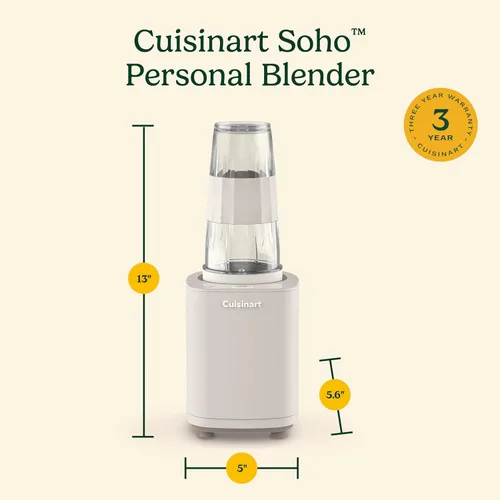 Miniatura 6 de Cuisinart Soho™ - Batidora personal, Negra, CPB-7BK