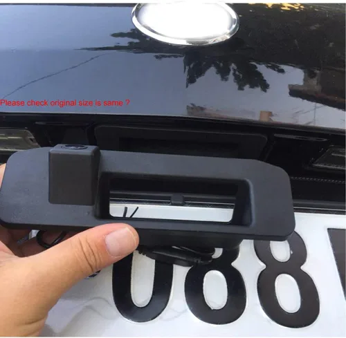 Miniatura 5 de Vlicevrn CCD Cámara de visión trasera para automóvil con mango de maletero con lente de ojo de pez, visión nocturna, cámara de estacionamiento