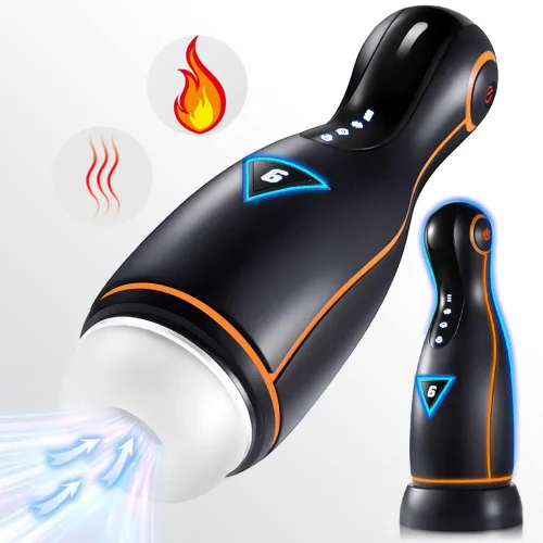 Máquina sexual de succión automática para mamadas, masturbador masculino LED, juguetes sexuales para adultos, calefacción vibratoria, manos libres,
