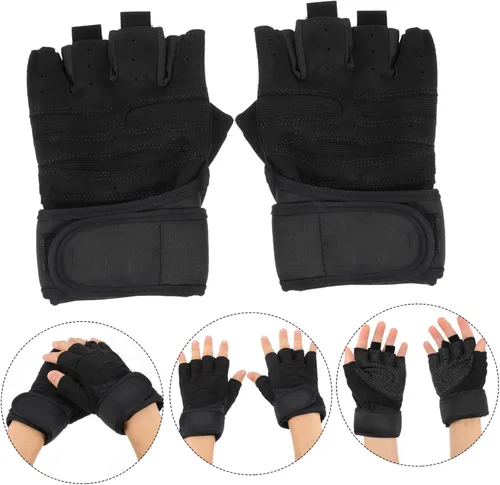 Miniatura 9 de BESPORTBLE 1 par de guantes deportivos para hombre, guantes de entrenamiento al aire libre, guantes de mano para hombres guantes de entrenamiento