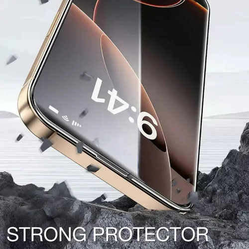 Miniatura 2 de Protector de pantalla de vidrio templado para iPhone 17 Pro con kit de alineación automática, polvo automático, grado militar 9H+ inastillable