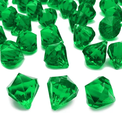 Miniatura 2 de Relleno de jarrón de gemas falsas de diamantes acrílicos, 110 piezas de diamantes de plástico, joyas de cristales grandes con agujeros para niños