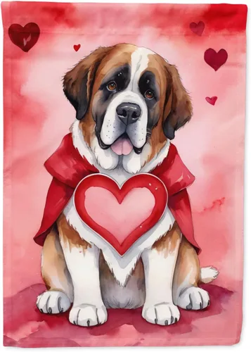 Miniatura 117 de Caroline's Treasures DAC5292CHF - Bandera de Border Collie My Valentine House para porche, grande, con manga para porche, para colgar en la pared