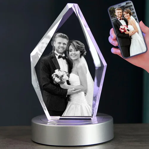 Miniatura 12 de Foto de Cristal 3D, Regalos Personalizados de Navidad para Mujeres, Esposa, Ella, Él, Hombres, Marido, Regalos de Fotos Personalizados, Cumpleaños