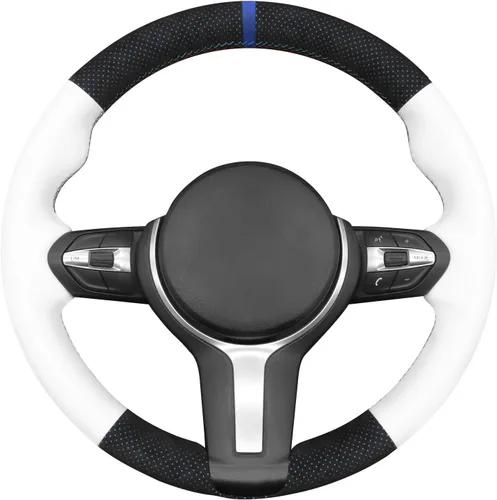 Miniatura 38 de MEWANT - Funda para volante de automóvil cosida a mano de Athsuede para BMW F87 M2 F80 M3 F82 M4 M5 F12 F13 M6 F85 X2 X5 M F86 X6 M F33 F30 M