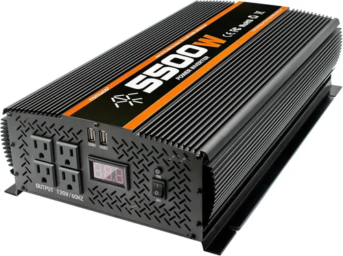 Inversor de 5500 W de 12 V a 110 V/120 V, inversor de corriente para camión, RV, inversor de energía solar, inversor de 5000 vatios, convertidor de