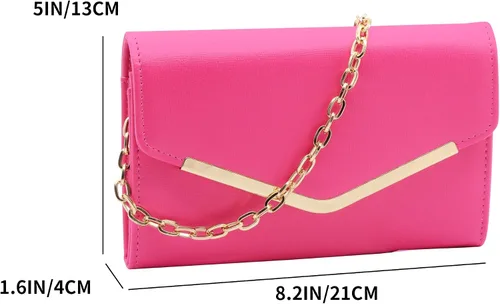 Miniatura 2 de Bolso de mano para mujer, bolso de mano con cadena desmontable para bodas y fiestas