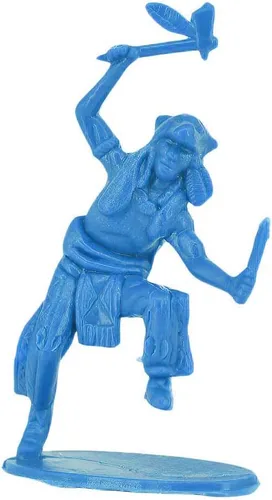 Miniatura 5 de 60 Piezas Figuras de Soldado Indio Vaquero en Varias Posturas para Cumpleaños Figuras Nativas Americanas, Kit en Miniatura de Vaquero del Salvaje