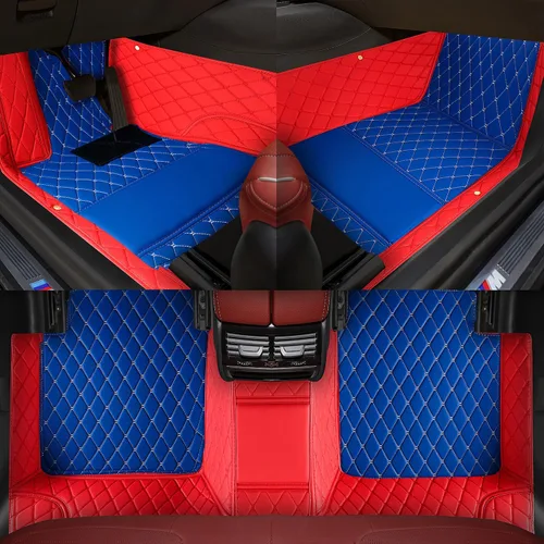 Miniatura 19 de Alfombrillas de lujo para todo tipo de clima, ajuste personalizado, rojo puro, juego de 4