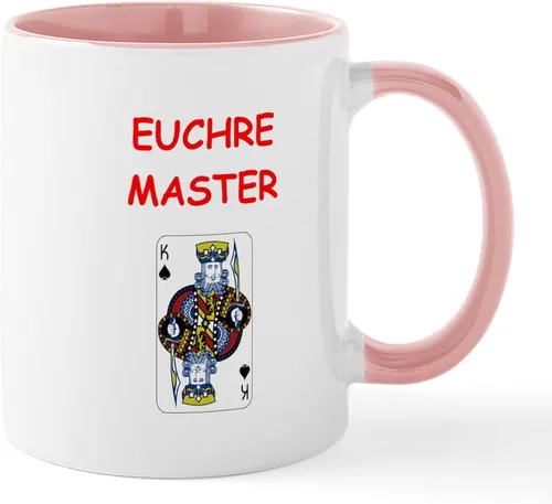 Miniatura 66 de CafePress Euchre Champ Mugs Taza de café de cerámica de 11 oz (11.0 fl oz)