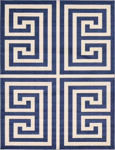 Miniatura 38 de Unique Loom Athens Collection - Alfombra clásica geométrica moderna con diseño de bordes, 3 pies 3 pulgadas x 5 pies 3 pulgadas, negro/beige