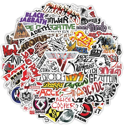 Miniatura 61 de BulbaCraft Pegatinas Legendarias de Bandas de Rock – Adhesivos de Vinilo para Laptop de Heavy Metal - Pegatinas de Bandas de Vinilo para Adultos