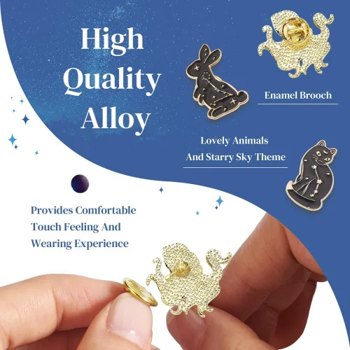Miniatura 197 de Pandahall - Broches esmaltados de aleación con varios temas, broche de solapa, juego de pines esmaltados
