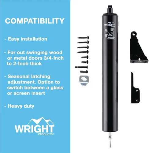 Miniatura 4 de Wright Products V150BL Cierre neumático muy resistente, negro.