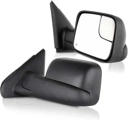 ECCPP - Juego de espejos laterales de remolque para Dodge Ram 1500 02-08, Ram 2500 03-09, 3500, camioneta, espejos laterales eléctricos con