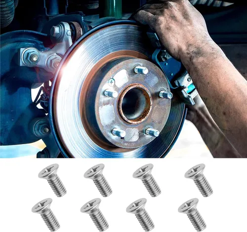 Miniatura 7 de Kewucn 4 piezas de tornillos de rotor de disco de freno de acero inoxidable para delantero y trasero, accesorios de reemplazo OEM 93600-06014-0H