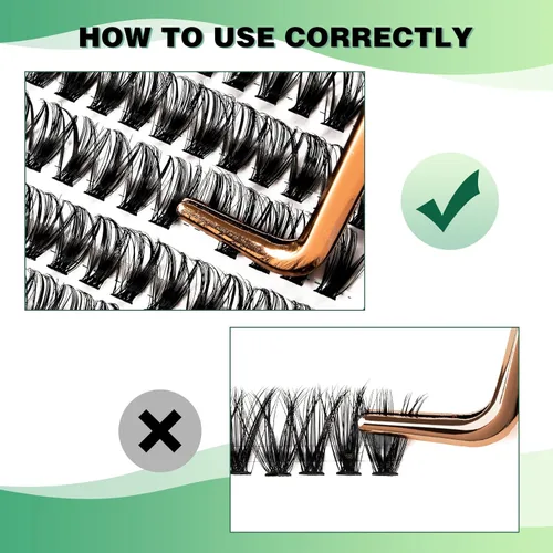 Miniatura 19 de Extensiones de racimos de pestañas 300 piezas, pestañas individuales 40D 0.07D rizado 11mm, para colocar en casa, bandeja grande de volumen