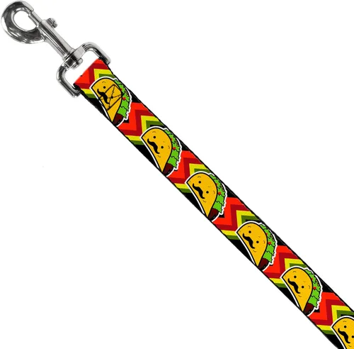 Miniatura 2 de Correa para perro Taco Man 4 pies de largo 0.5 pulgadas de ancho
