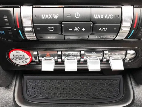Miniatura 3 de Auprite Alfombrillas Antideslizantes para Accesorios de Mustang 2015-2023, Se Ajustan Perfectamente Alfombrillas para Portavasos Alfombrillas