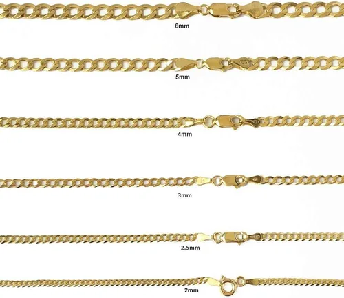 Miniatura 3 de Joule Shop Collar de cadena de eslabones cubanos de oro amarillo macizo de 14 quilates 406 a 300in