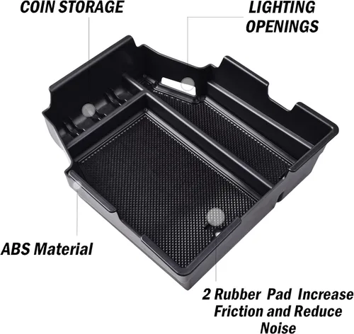 Miniatura 5 de Organizador de consola central compatible con Chevy Traverse 2018 2019 2020 2021 2022 2023 accesorios, bandeja de inserción de reposabrazos caja