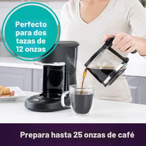 Miniatura 2 de Mr. Coffee Cafetera Programable de 5 Tazas con Pausa Automática, Jarra de Vidrio, Diseño Compacto, Negro Negro programable