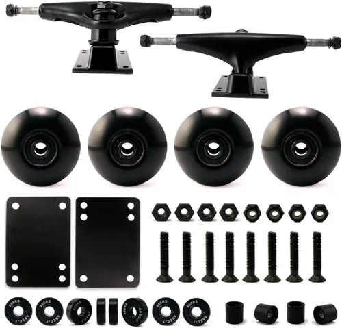 VJ 5.0 - Ruedas para skateboard (52mm, rodamientos para patineta, almohadillas, herramientas para patineta de 1 pulgada).