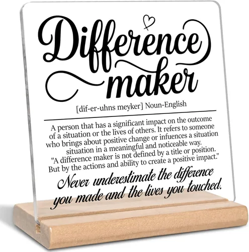 Miniatura 10 de Regalos inspiradores para hija, hijo, amigos y familia, placa acrílica con mensaje "Always Remember You Are Braver", placa motivadora con citas