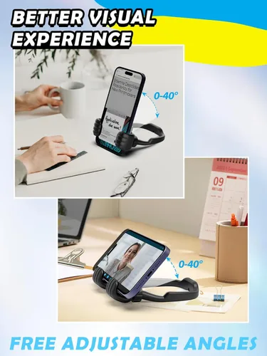 Miniatura 4 de Regalos para adolescentes, niños, niñas, adultos, día del padre: Thumbs Up Lazy Phone Stand Soporte de teléfono celular para escritorio para niños