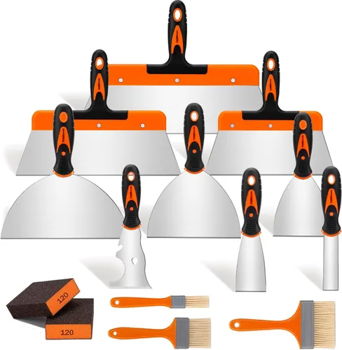 Miniatura 9 de THINKWORK Juego de Cuchillas para Paneles de Yeso, 10 Piezas de Herramientas para Paneles de Yeso que Incluyen Juego de Cuchillas de Masilla