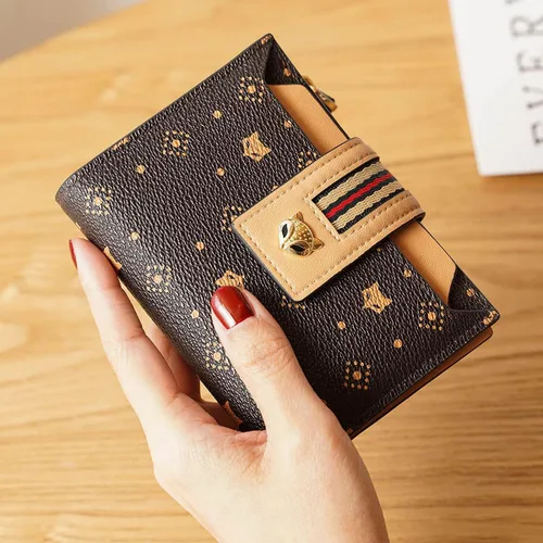 Miniatura 2 de EUNI Carteras de piel sintética para mujer, carteras pequeñas, monederos con cremallera para mujer, portatarjetas de tarjetas de crédito, carteras