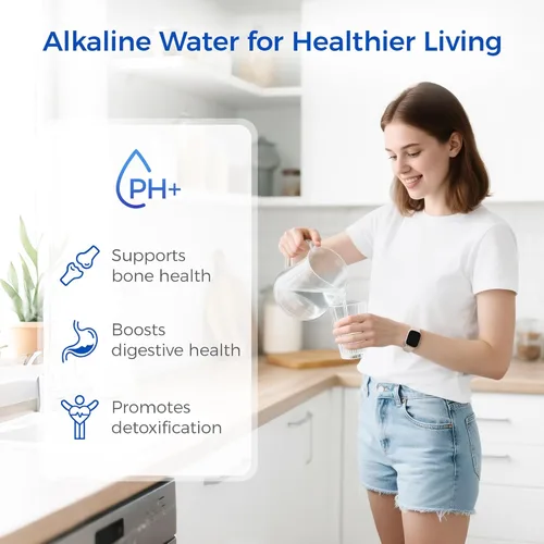 Miniatura 2 de Sistema de filtración de agua por gravedad alcalina de 8 etapas de 3.0 galones - Sistema de encimera de acero inoxidable 304 con 4 filtros