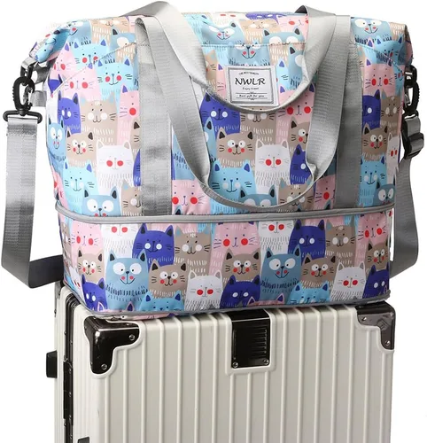 Miniatura 2 de Bolsa de viaje expandible, bolsa de viaje para el fin de semana, bolsa de gimnasio para mujer