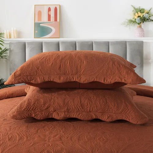 Miniatura 155 de HoneiLife - Juego de colcha de tamaño Queen, juego de ropa de cama de pana bordada de 3 piezas, colcha de lujo, ligera, cálida, para todas las Pana