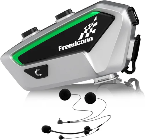 Miniatura 12 de FreedConn FX 10 Riders - Auriculares Bluetooth para motocicleta con intercambio de música, intercomunicador Bluetooth con cancelación de ruido/radio