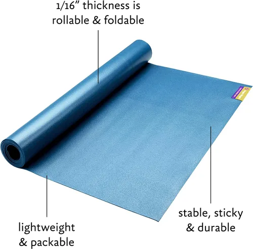 Miniatura 2 de Hugger Mugger Tapete de yoga de viaje de tapas, súper portátil y duradero, superficie adhesiva texturizada, se puede plegar o enrollar, plegable