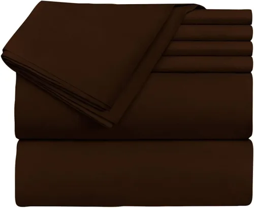 Miniatura 12 de Juego de sábanas de 5 piezas para camas ajustables, 800 TC-100% algodón, color negro, dividido, para cama ajustable, hilo de fibra larga de una sola