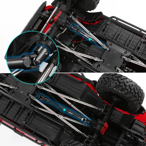 Miniatura 6 de Eje de transmisión RC de acero endurecido, pieza de actualización del eje de transmisión central de 4.409-6.417 in para camiones RC escala 1/10