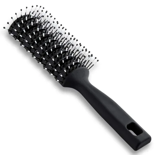 Miniatura 8 de Cepillo de ventilación curvo para secar con soplado y desenredar Solon Cepillo de cabello húmedo para cabello largo y grueso fino rizado natural