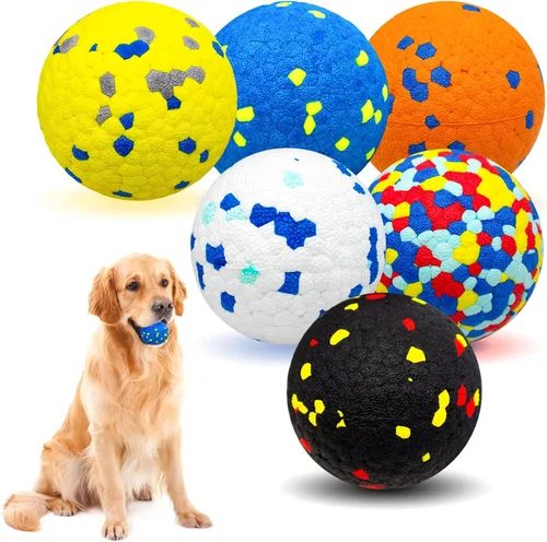 6 Piezas Pelotas de Perro Pelotas de Tenis para Masticadores Agresivos Juguetes Indestructibles para la Dentición de Perros para Grandes Medianos