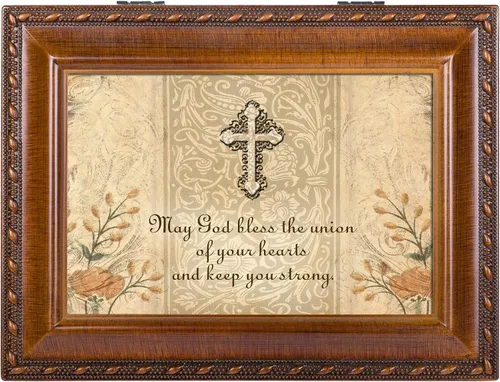Miniatura 2 de Cottage Garden Caja de música de grano de madera de bodajoyero juega Ave Maria