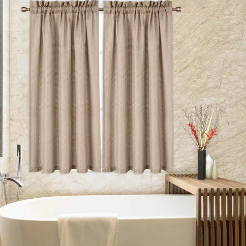 Miniatura 16 de CAROMIO - Cortina para cocina, cortina texturizada, cortinas para ventana de baño, varios tamaños