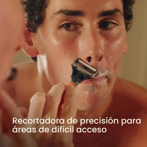 Miniatura 6 de Harry's Kit de afeitado original para hombre, mango de afeitar y 3 cartuchos de repuesto de cuchillas de afeitar, diseño alemán, azul océano
