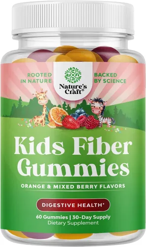Gomitas de fibra prebiótica alta para niños, suplementos dietéticos de fibra para digestión y estreñimiento, gomitas inmunológicas para niños con