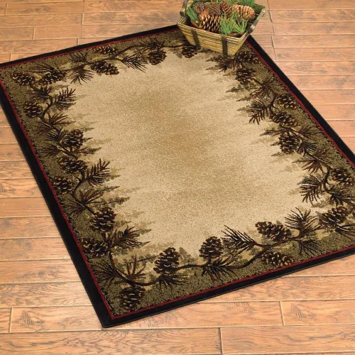Miniatura 4 de BLACK FOREST DECOR Village Pines Alfombra - 2 x 4, polipropileno, resistente a las manchas, alfombra de área para interiores, 2 pulgadas de ancho x